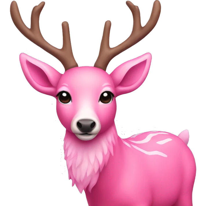 Pink deer  emoji