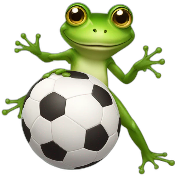 Frog playin soccer emoji
