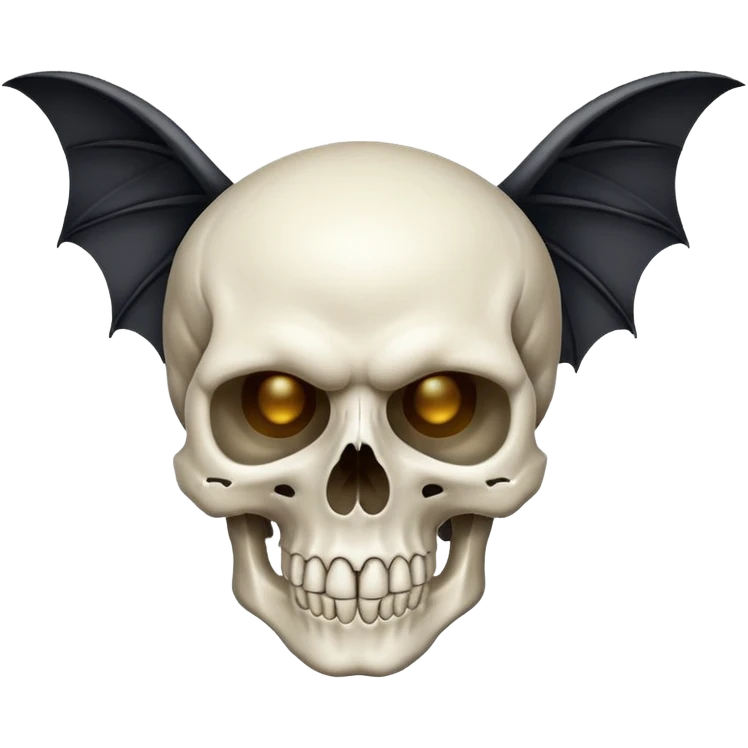 skull emoji flying like a bat emoji