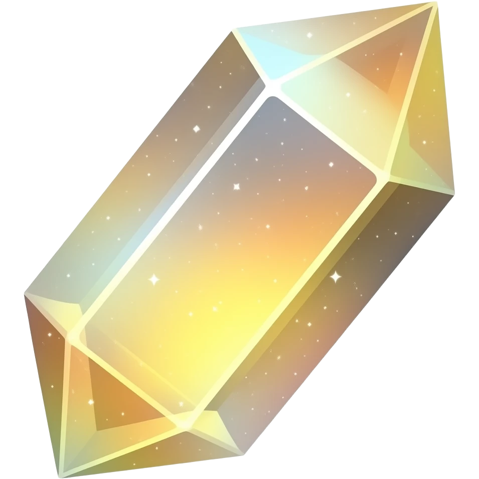 pretty golden iridescent nebula crystal emoji