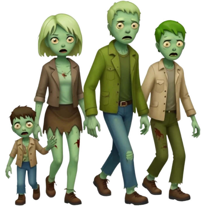 zombie   family  emoji