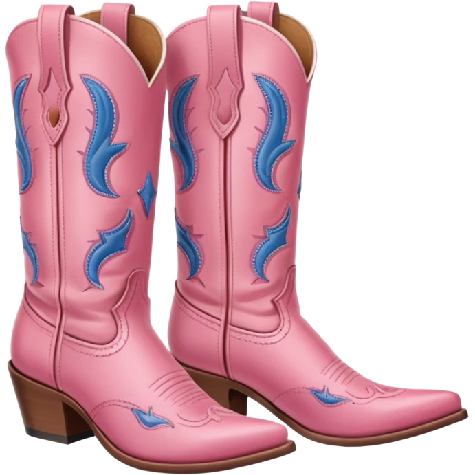 Pink cowboy boots emoji