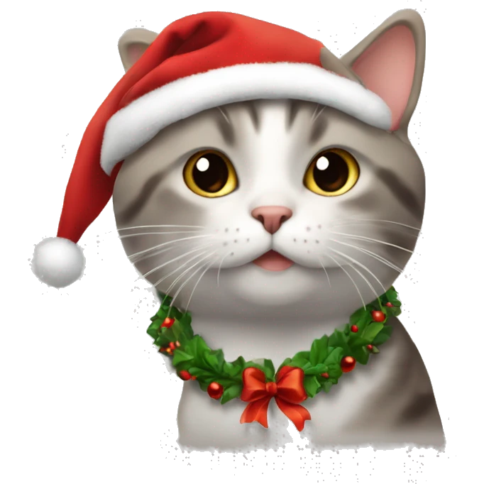 Cat and Christmas ￼ emoji