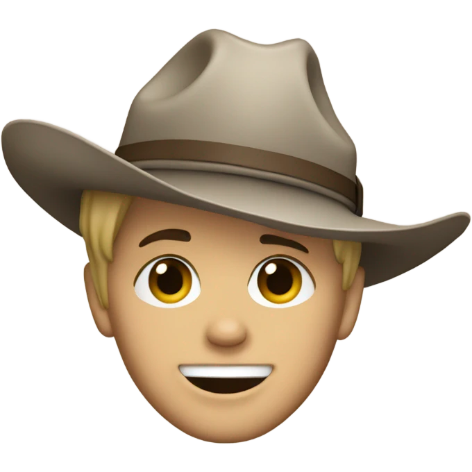 Justin bieber with a cowboy hat  emoji