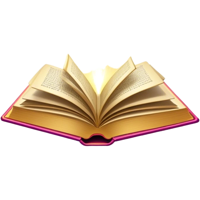Un libro con un aura de colores vibrantes, con destellos dorados flotando a su alrededor,  un rayo de luz atravesándolo, simbolizando la explosión de creatividad sin miedo. book of creative power  emoji
