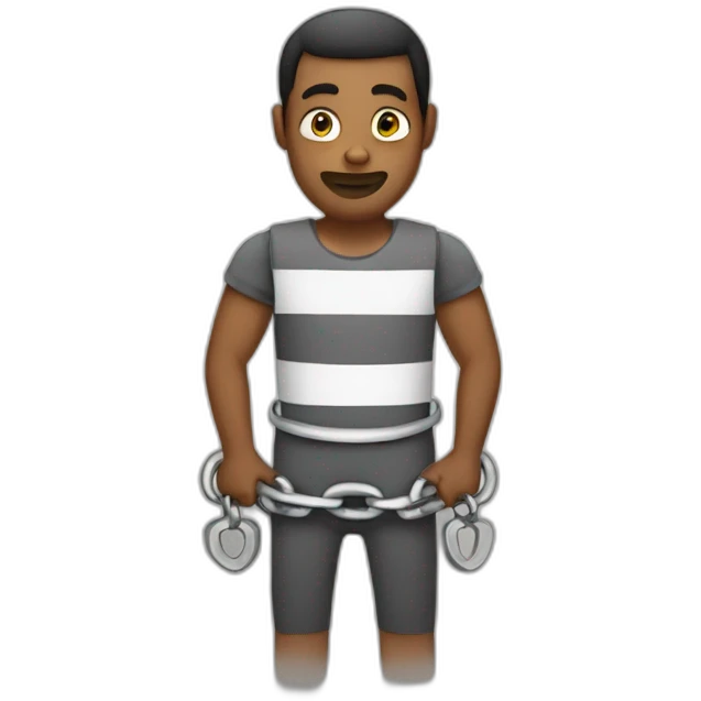 prisoner with shackles emoji