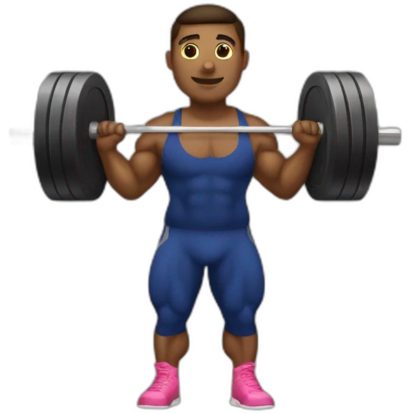 Weightlifter with a barebell emoji