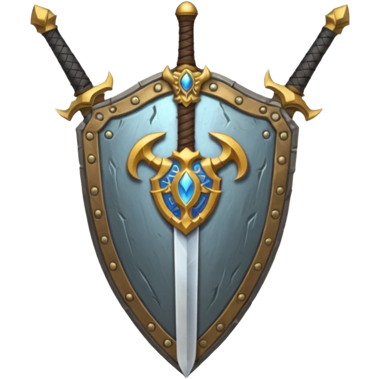 sword and shield, world of war craft style emoji
