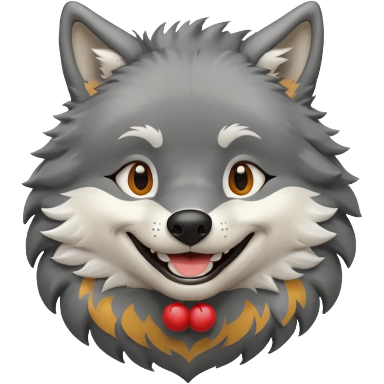 Generate a happy wolf emoji emoji