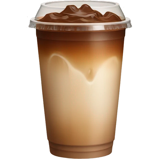 Aesthetic brown iced coffee emoji
