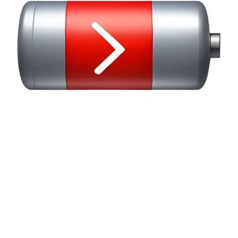 Red battery  emoji