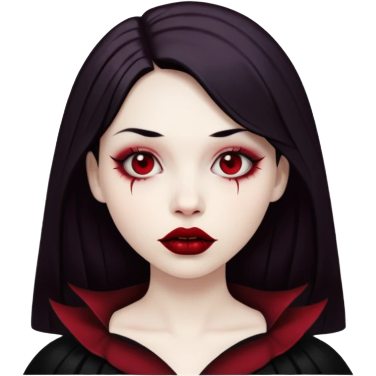 A gothic style bite me emoji