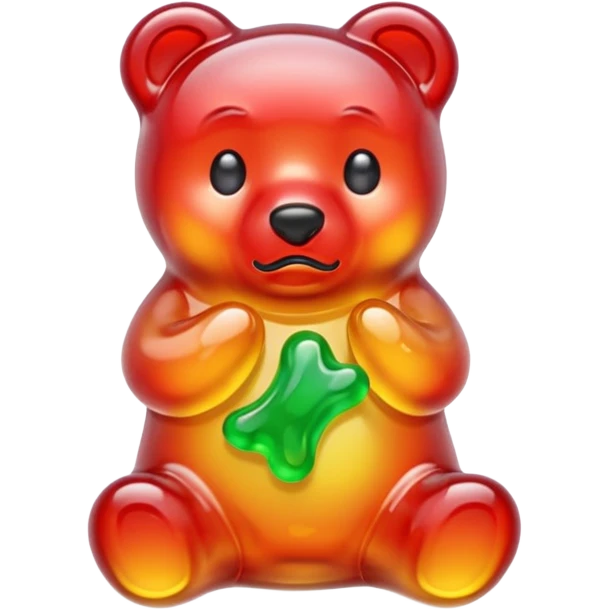 Sad melted gummy bear emoji