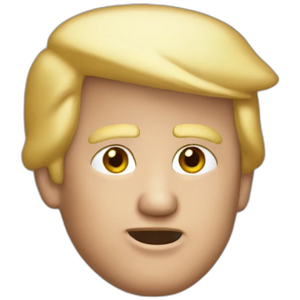 Donald trump with slip emoji