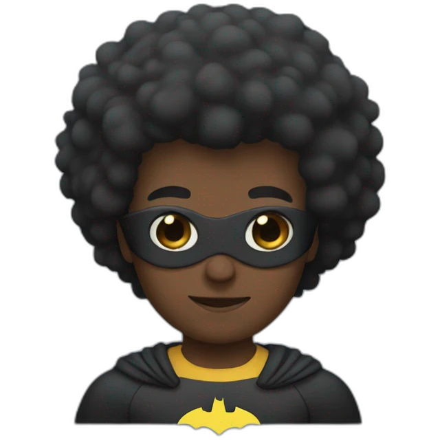 afro batman emoji