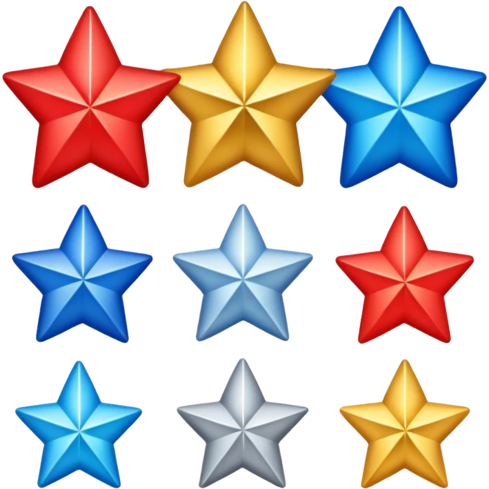 can you give me different designs of a star emoji