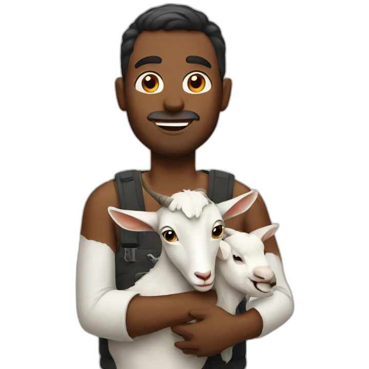 man with goat  emoji