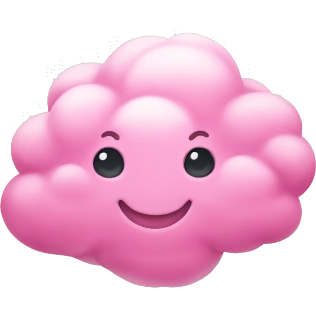 Fluffy pink cloud emoji