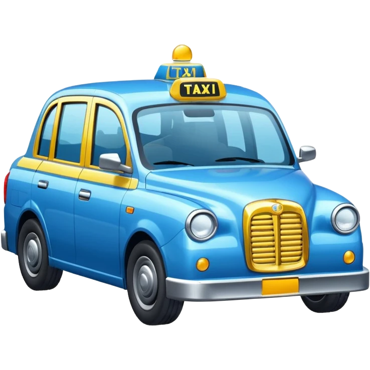 blue taxi emoji