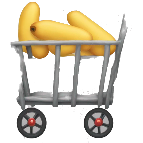 a cart without wheels emoji