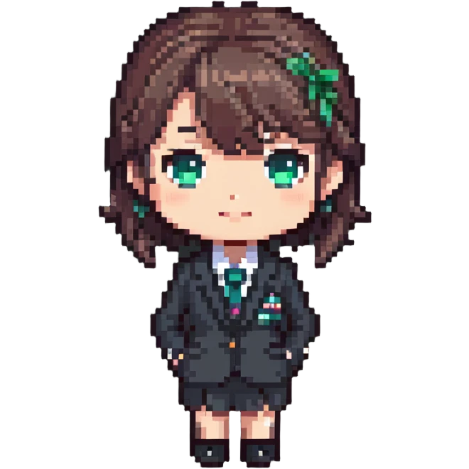 simple chibi administrative worker in professional clothes emoji