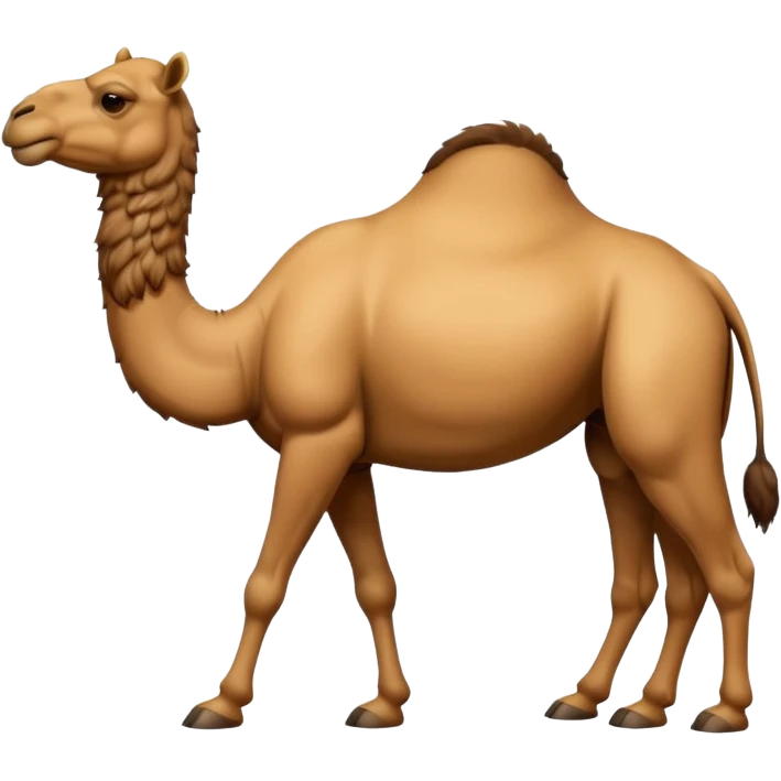 High resolution camel without fur emoji