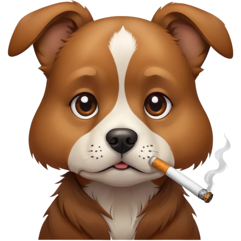 Dog mit Zigarette  emoji
