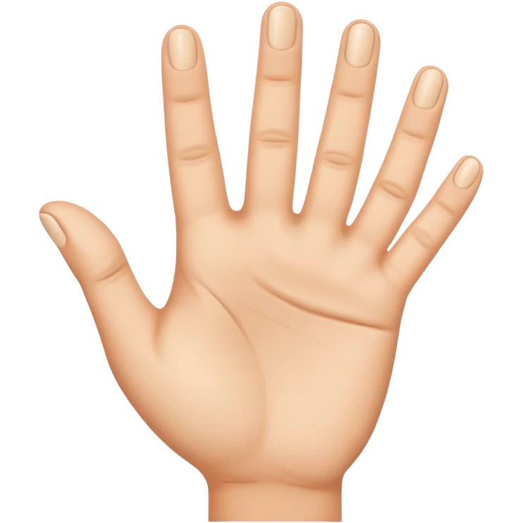 3 doigts collés d’une main beige  emoji