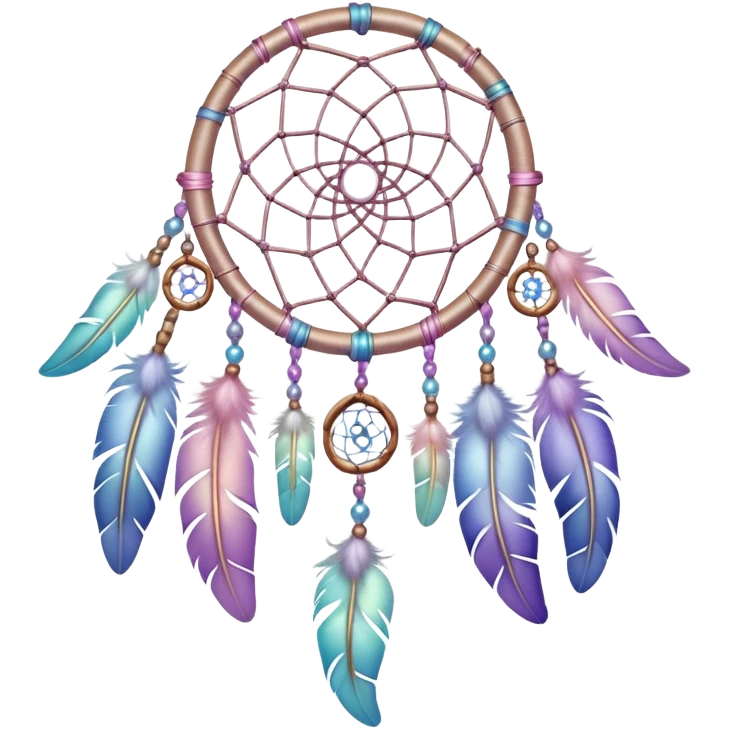 Iridescent pastel dreamcatcher emoji