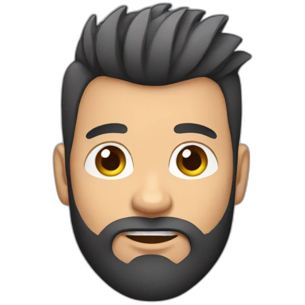 Bearded gay man with mohawk emoji