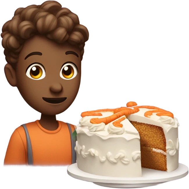 designer with carrot cake emoji