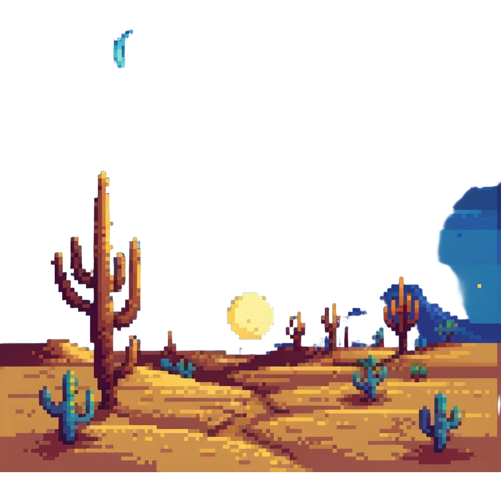 desert night with stars and moon emoji