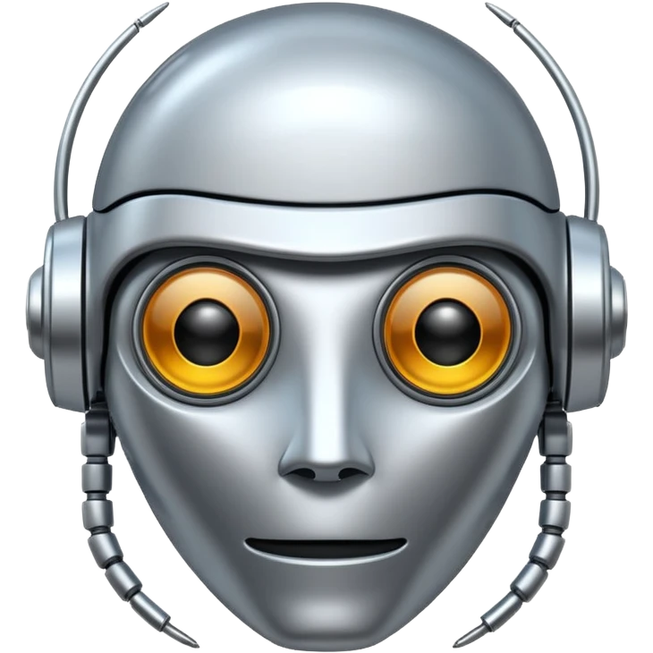 Make a robot very futurristic emoji