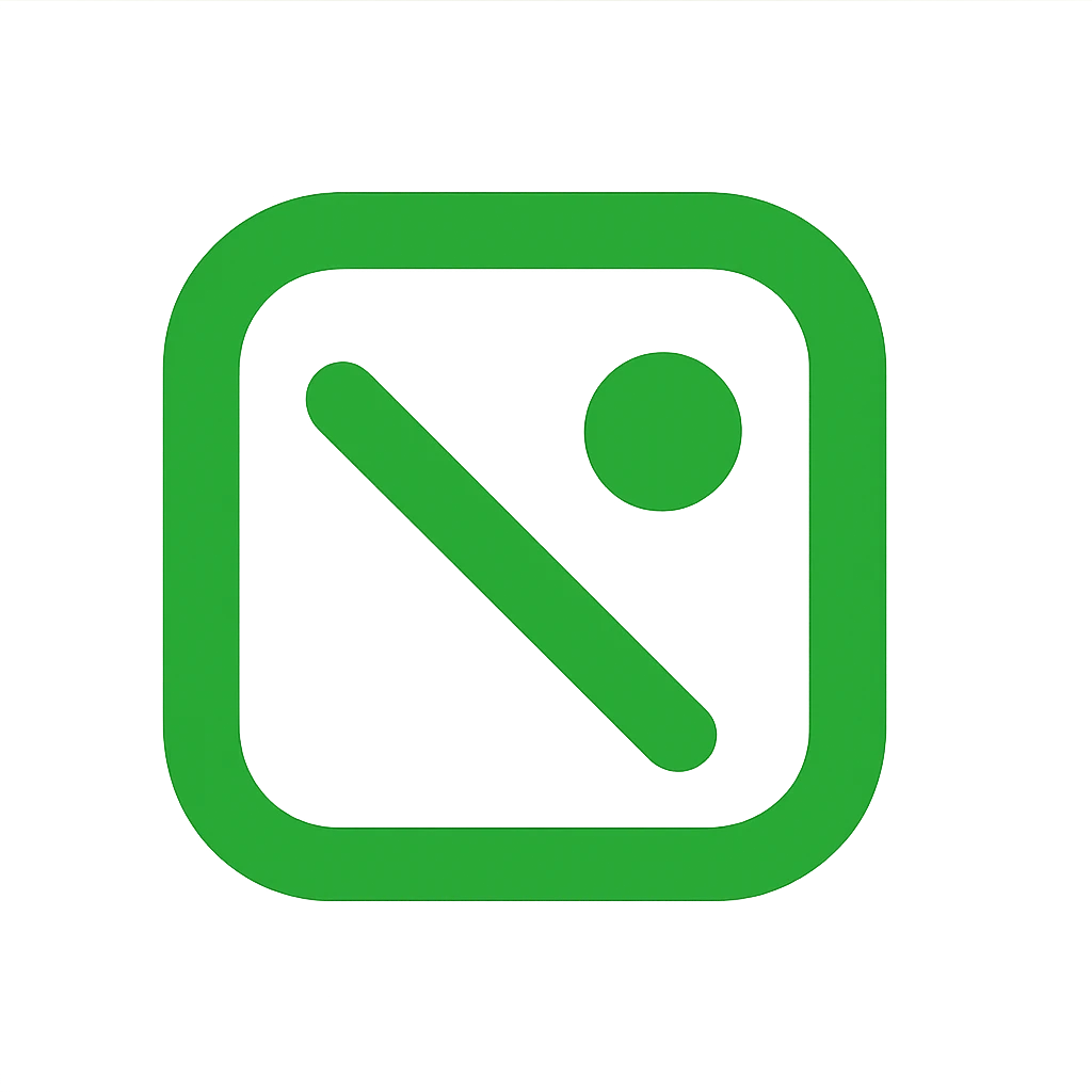 ADI Snao One minimalistic tech logo, rounded edges, green and black, no text emoji