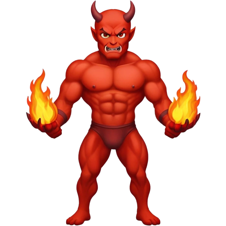 Devil fire muscles emoji