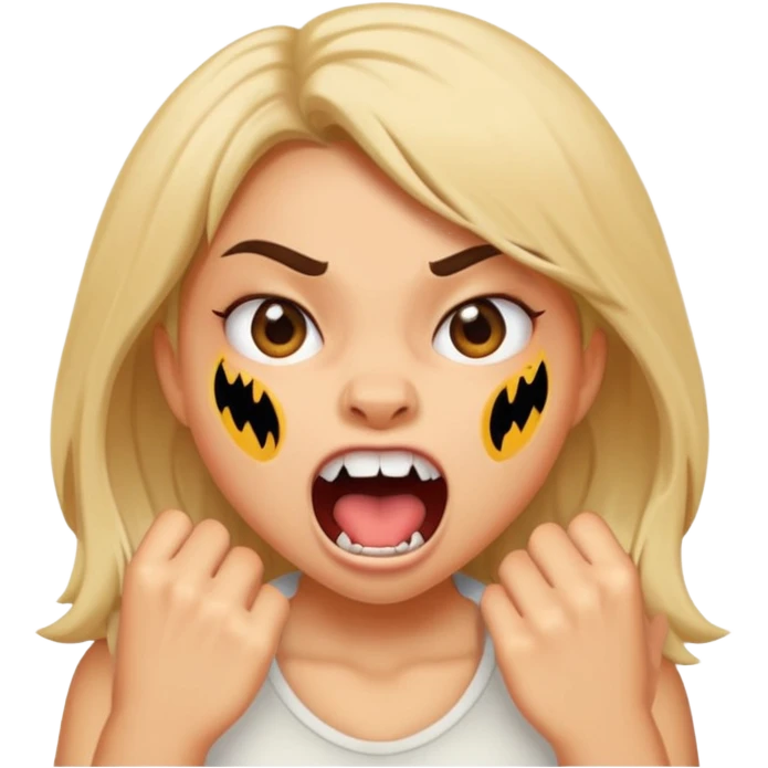 A girl growling like rawr silly vibes but make it an emoji not real human emoji