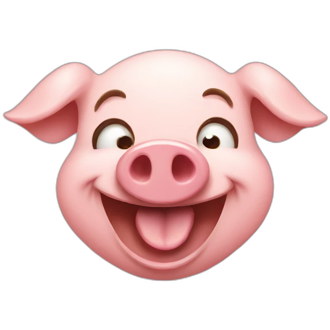 pig laughing emoji