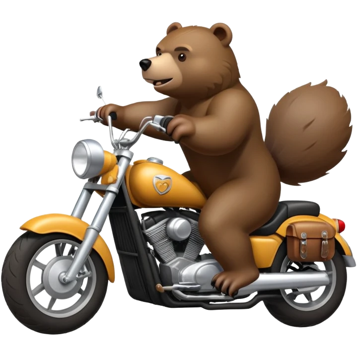 Bear popping a wheelie  emoji