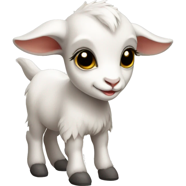 Baby goat wearing shoes emoji