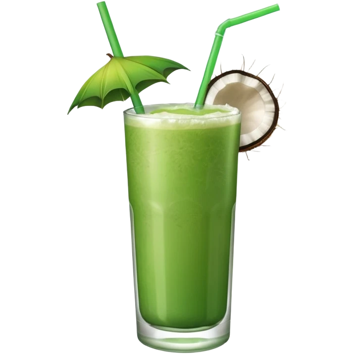 green coconut drink emoji