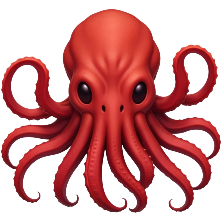 Red The Mind Flayer without face emoji