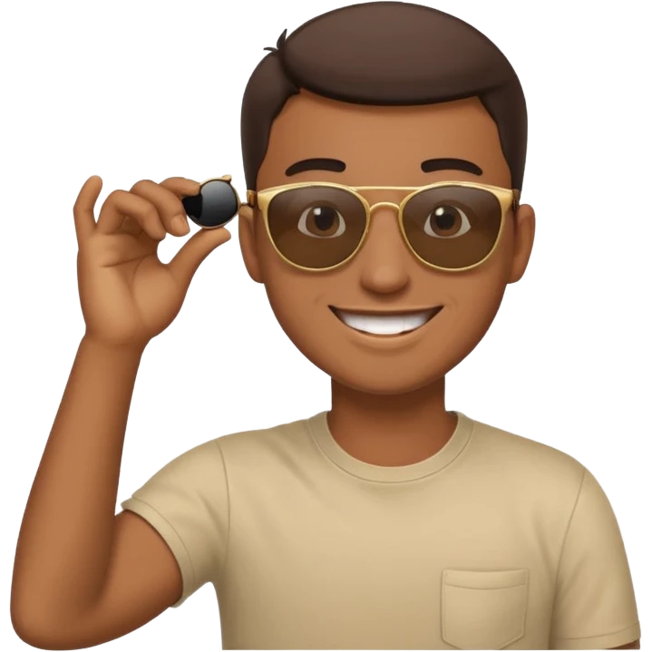 Taking off sunglasses after seeing a beautiful girl in awe emoji