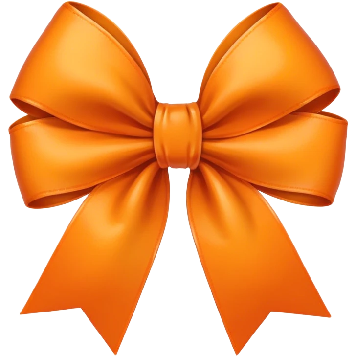 Orange bow emoji