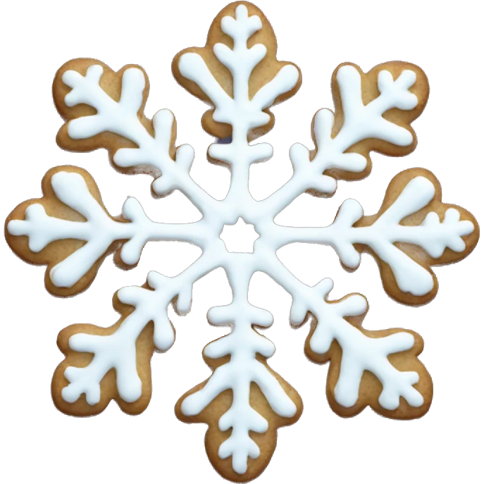 Christmas cookie snowflake shape  emoji