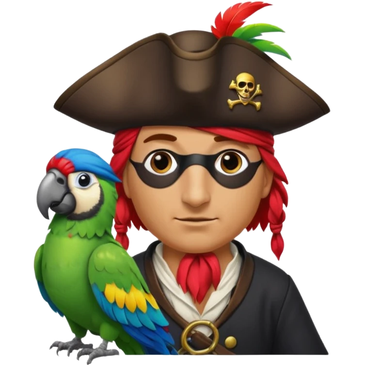 pirate and parrot emoji