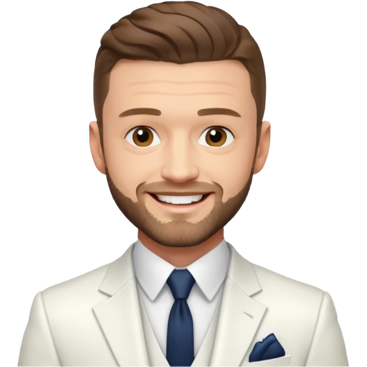 Justin Timberlake with white suit emoji