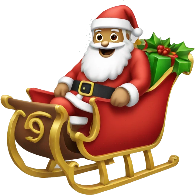 Santa sleigh emoji