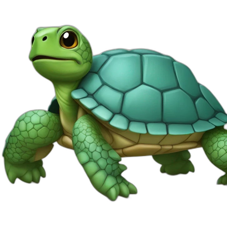 Tortue sur ipopotam emoji