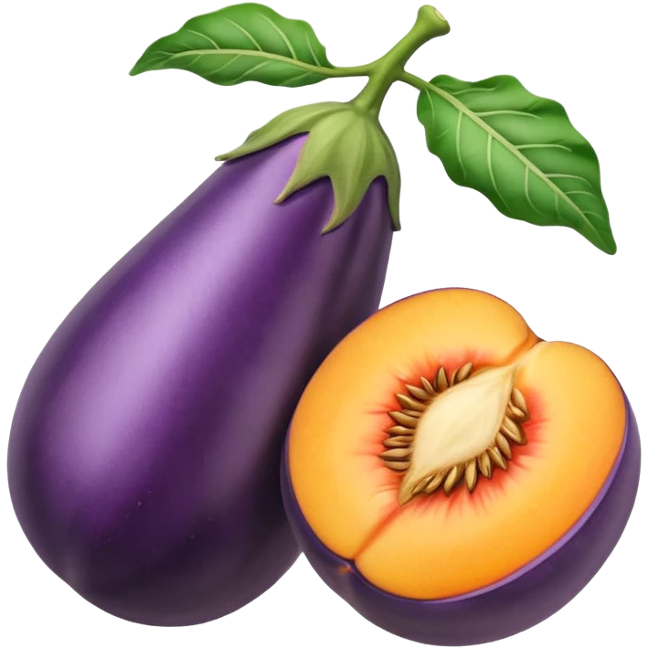 Patlıcan ve şeftali emoji