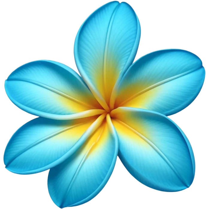 neon royal blue and cyan plumeria  emoji
